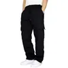 Jogginghosen Männer Frachthosen Elastische Taillenhose Männlicher Komfort Jogger Sport lose Solid Plus -Size -Kleidung 240422