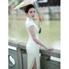 Abbigliamento etnico plus size 5xlmandarin ricamato Cheongsam vestidso cinese Elegante festa da sera Long Dress sexy Slizia per esibirsi Qipao