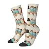 Mulheres meias pássaros coloridos impressam meias de animais vintage personalizados de inverno anti -bacteriano de skate fêmea qualidade