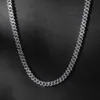 Luxury bling smycken 8mm bredd kubansk kedja anpassad 925 silver pass diamant testare moissanite miami halsband för män