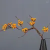 Fiori decorativi fiori di ciliegia artificiale ramo rattan branco fai da te decorazione fiore decorazioni per matrimoni piante finte sala casa