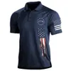 Vintage Mens Polo Shirt Golf Shirts Turndown 3D Print T -top Top American Short Sleeve Buttondown Fashion Clothing Casual Blouse 240430