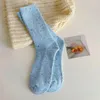 Женщины носки 5/1PAIRSH Утолщено сплошное цвет Женская осень и зимняя шерсть для милой девочки Средняя труба куча кашемир