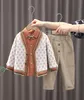 Fashion Patchwork Children sets Sport Pantals Suits Toddler Tracksuit Claits Cotton Cardigan JackettShirtpants Kids Boys 3pc4987774