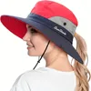 Berets Sun UV Schutz UPF 50 Hut Eimer Sommer Frauen großer breiter Krempe Bob mit Kettengurt Outdoor Fischerei Wandern für weiblich