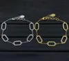 Top Letters Bracelets Femmes Bangle bracelet Chaîne de bracelet Bijoux de luxe Crystal 18k Gold plaqué inoxydable Amoureux de mariage Bracelet cadeau 10A