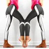 Roupa de ioga calças de impressão para mulheres geométricas de favo de favo de mel perneiras digitais Leggings respiráveis ​​Running Sports Gym Fitness