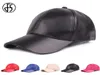 Summer Pu Leather Hat Black Red White Bone Baseball Cap för män unisex Snapback Women Golf Caps Custom Gorra Trucker Hats3423245
