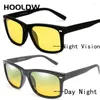 Lunettes de soleil Hooldw Men Polaris Polaris Pochromic Sun Glasses Night Vision Day Goggles Anti-Glare Driving Eyewear UV400