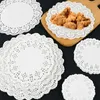 Tavolino da tavolo 100 pezzi rotondi in pizzo doielies torta placemat party da forno nuclei creativi tovaglioli artigianali