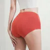 Culotte de femmes 4pcs hauts de la taille de la taille des sous-vêtements femmes coton coton burses saut