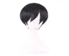 Woodfestival sebastian kuroshitsuji wig cosplay uomini corti neri resistenti a calore sintetico pezzi di fibra parrucche dritte aniy 30cm4974775