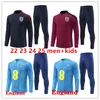 23 24 25 Varie squadre nazionali Brasile Inghilterra Traccettante 2024 2025 Mezzo Pull Men Kids Soccer Kits Kit Allenamento Studio Jogging Survitment Chandal Surviment