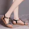 Sandali 2024 designer scarpe alla fibbia di lusso di lusso estate bohémien ronestone elastico band spiaggia sandalias mujer casual