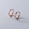 Hoop Earrings 925 Sterling Silver Geometric For Women Girl Fashion Simple Smooth Wave Design Jewelry Party Gift Drop