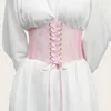 Ceintures femelles rose corset peplum large ceinture ceinture de la ceinture de mode magique bandage bandage corde en dentelle vintage ceintures