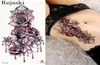 Purple Rose Jewelry Treatoo Tattoo Tattoo Naklejki Kobiety ciało klatki piersiowe Tymczasowe tatuaż bransoletka talia Bransoletka Flash Tattoos Flower9584621