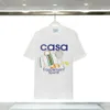 Casablancas T 24SS Shirt Luxury Mens Tees Portez Summer Round Nou Sweat Absorbant des manches courtes extérieures Coton Designer Cotton T-shirt Casablancas Shirts Ees S