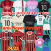 24 25 Maglia Milan Giroud Rafa Leao Pulisic 4: e Soccer Jersey Kid Kit Home Away 3rd Football Shirts Calcio Maillot Tomori Theo Pleasures Fourth AC