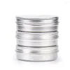 Bouteilles de rangement 50pcs Jar en aluminium Refill Cosmetics Container Bougeleur vide avec caves à vis