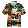 Herren Casual Shirts Camping Club 3D Print Beach Shirt Hawaiian Streetwear Outdoor -Abenteuerteam für Männer Kleidung Camp Party Kurzarm