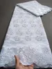 KALUME African Cotton Lace Fabric 2024 Szwajcarski Voile 5 Nigerian Cotton Lace Fabric z kamienną sukienką DIY używaną na imprezę Sew F3603 240426