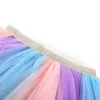 Flickor pastell tutu kjolar barn balett dans tyll pettiskirt underskirt tutus barn födelsedagsfest bankett kostym kjol gåva 240420