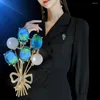 Brooches Natural Crystal Pearl Advertising Balloon Bouquet Brooch Simple Fashion High-end Lady Pin Elegant Dress Coat Jewelry Gifts