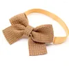Hundebekleidung Bowties kleine Katzenhunde karierte Krawatten für Samll Style Biege Haustiere Pflegezubehör Krawatte