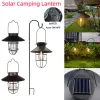 Decorations Solar Lantern Lamp Outdoor Hanging Tent Lamp Waterproof Vintage Metal Solar Lights with Tungsten Bulb for Patio Garden Decor