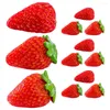 Décoration de fête 12 pcs faux fruits simulés de fraises de fraises