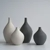 Vasi Nordic Style Vase Decorazione per la casa semplice MODERNA Ceramica grigio per ufficio bianco moderno con fiori secchi