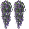 Decorative Flowers Simulated Wall Hanging Artificial Plastic Living Room Bouquet Outdoors Decoration Plant Basket Vine Lavender Wreath