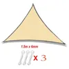 Triangular Shade Sail 3x3m para Camping ao ar livre Solshade como tela de chuva UV para grama de jardim adequada para uma variedade de cores 240419