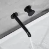 Faupe de salle de bain mural en laiton gris pistole