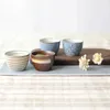 Set di stoviglie set di tazze da tè in stile giapponese in stile giapponese tazze d'acqua in ceramica Design a strisce creativi Set di tè kungfu strumento da tè 150ml 150ml