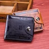 Plånböcker US dollar mönster plånbok modedesign pu läder magnet spänne koppling väska stor kapacitet myntväska män