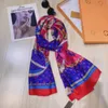 Diseñador de bufanda Silk Satin Buff Hijab V Diseñador Bufanda L Carácter de carácter Diseñador de impresión Mujer La gran letra del chal del chal logotipo V 90*180cm