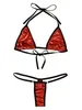 Женские купальники Женщины блестящие патентные кожаные бикини, установите двухсекционной лифчик с микро-купальником с G-string с G-стрингом