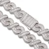 Bracelet cubain personnalisé Hip Hop Bijoux de liaison cubaine personnalisée 6 mm de largeur Baguette Round Moissanite Diamond Cluster Miami