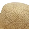 Natural grand large bord raffia paille chapeaux tissé cercle de plage de plage capuchon d'été