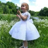 Fête de mariage princesse Ball Robe Communion Kid 214 ans Perles de paillettes Robes de fille fleuris