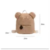 Plush Backpacks Personalized embroidered childrens backpack lightweight plush bear bag childrens customized name backpack giftL2405