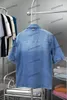 Xinxinbuy Männer Designer T-Shirt T-Shirt 2024 ITALIA ITALIEN BROSS BRIEF MUSTER DENIM SETS Kurzhülse Baumwolle Frauen grau schwarz blau khaki l-4xl