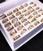 12 PCSLOT Mieszanka Rozmiar Śliczny zestaw pierścionków ze stali nierdzewnej dla kobiet zabytkowe romantyczne kryształowe pierścionki ślubne biżuteria mody Anilos6036879