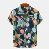 Casual shirts voor heren Hawaiiaanse zonnebloemprint voor mannen Rapel Fashion Kleding Kort Mouw Loose Oversized Tops Summer