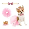 Собачья одежда Stobok День рождения платье для щенка розовая юбка пачка кружев