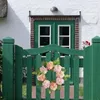 Dekorative Blumen Hortensie Vordertürkranz Frühling 15,74 Zoll Künstliche Sommerkränze für Bauernhaus Home Hochzeitsfeierwand Wand