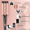 Curling Iron Set 5 in 1 Wand Interchangeable Triple Barrel and Brush Ceramic Curl 240423