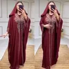 Etnisk kläddiamantpärla Fashion Loose Abaya Afrikansk nationell stil Muslimsk klänning Dubai Turkiet Arabiska maxiklänningar för kvinnor plus storlek